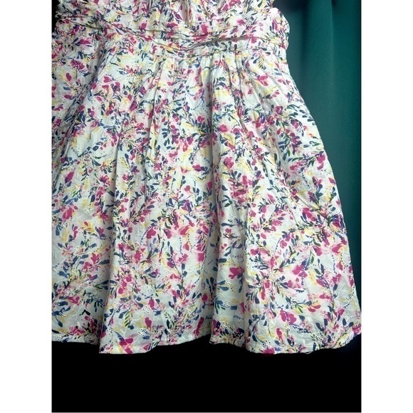 French Connection White Floral Embroidered Cutout Fit & Flare Dress Size 10 L - Picture 4 of 9